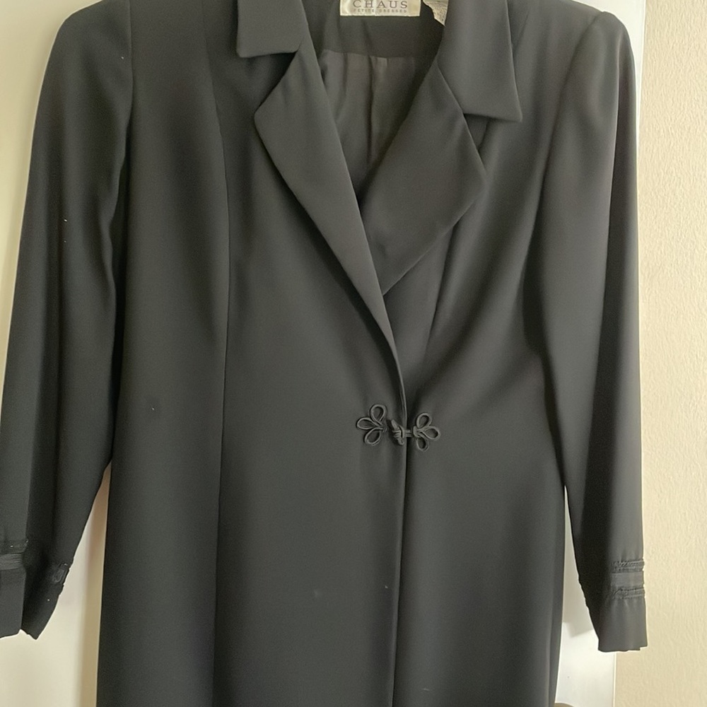 Classic black coat dress. Fully lined - Picture 2 of 6